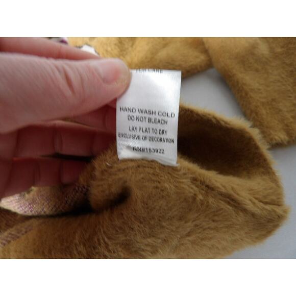 See And Be Seen Fuzzy Sweater M/L Brown Flower Abstract Artsy Pullover Soft - Picture 12 of 12